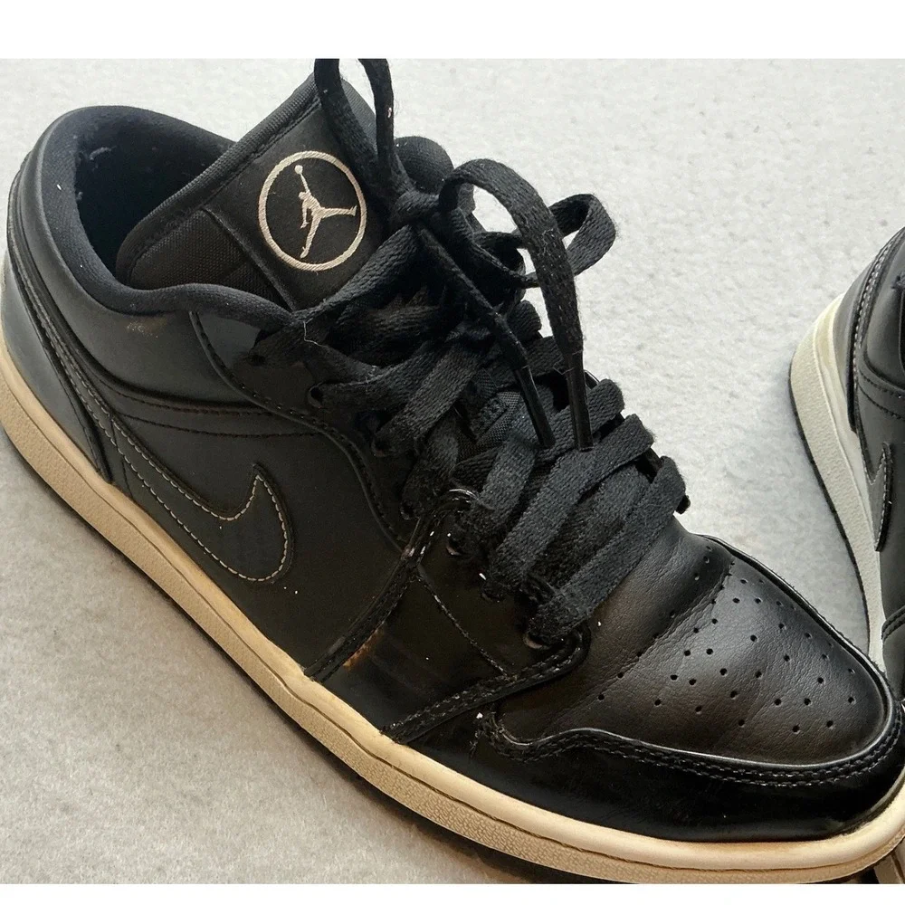 Jordan Air Jordan 1 Low Carbon Fiber All-Star Black‎ White Sneakers Size 8